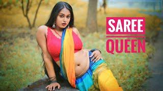 DEBLINA | RAINBOW COLOUR SAREE | Outdoor Saree Fashion | Saree Lover | Saree Look Expression