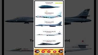 Top 5 Military Bombers Aircraft Fighters  B2 Spirit vs Xian H-6K vs Tu-160 Blackjack vs B-1B Lancer