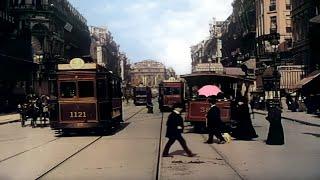 Brussels 1908 (New Version) in Color [VFX,60fps, Remastered] w/sound design added