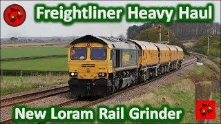 Freightliner 66597 and new Loram Grinder