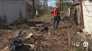 City of Detroit working to clean out building debris left in alleyways for decades