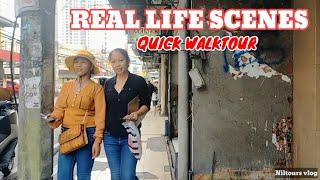 REAL LIFE SCENES QUICK WALKING TOUR AT M.H DEL PILAR ST ERMITA MANILA PHILIPPINES