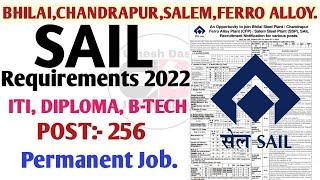 SAIL BHILAI STEEL PLANT REQUIREMENT 2022 ACT/OCT OFFICIAL NOTIFICATION || SAIL ||