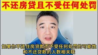 翟山鹰：普通人有没有不还房贷还能不受任何处罚的可能性？