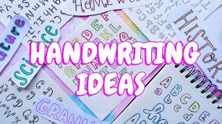 DIFFERENT HANDWRITING STYLES for SCHOOL PROJECTS  CUTE WAYS TO WRITE LETTERS and TITLES