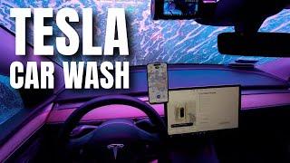 How to use a Tesla at a car wash