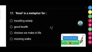 'Road' is a metaphor for :-