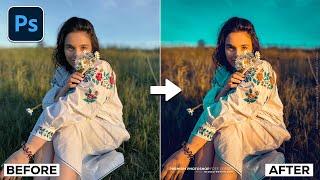 Photoshop Tutorial: Trending Color Grading Photoshop । Photoshop Photo Editing