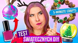 TESTUJĘ ŚWIĄTECZNE DIY z 5-Minute Crafts  Lifehacki na Święta  | Agnieszka Grzelak Vlog