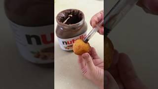 Donuts with Nutella #donuts #chocolate #nutella #shorts #youtubeshorts