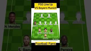 PSG Line Up Prediction VS Bayern Munich#psg #championsleague #messi