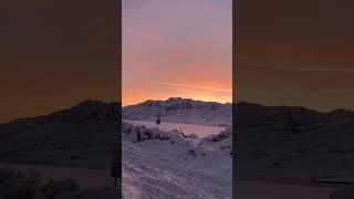 Incredible golden hour in winter #snow #winter #satisfying #utah #travel #skiing #sunset #landscape