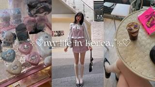 ౨ৎ KOREA VLOG ྀིྀི dating in seoul, cafe hopping, early summer, coquette outfits, girly shopping