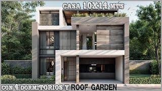 Casa Moderna 10x14 con Excelente Distribución