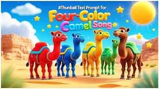 Four-Color Camel Song for Kids | Fun & Cute COLOR IDENTIFICATION Camel nursery rhyme | sing along