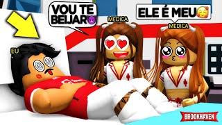 Fui LEVADO PARA o HOSPITAL E as MEDICAS ficaram ME BEIJANDO... BROOKHAVEN RP Roblox