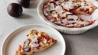 Easy Plum Dessert/ Plum Clafoutis Recipe