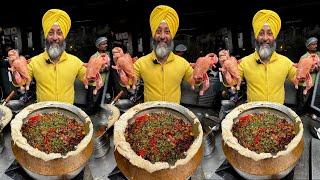 अमृतसर की फेमस चिकन बिरयानी इन देसी घी NONVEG KING IN AMRITSAR | DUM BIRYANI @ BUBBY FISH & CHICKEN