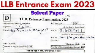 LLB Entrance Exam Paper 2023 | Uttarakhand LLB Entrance Exam Paper 2023 | LLB Entrance Exam Paper |