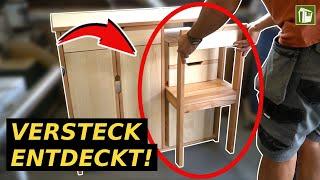 Platzsparender Schrank mit verstecktem Stuhl – DIY Anleitung