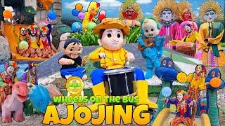 ONDEL ONDEL DAN BADUT LUCU JOGET AJOJING  COCOMELON SONG LYRICS WHEELS ON THE BUS ‼️