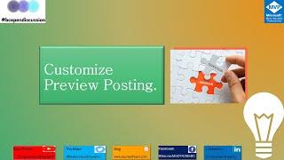 #msdyn365bc - Customize Preview Posting.