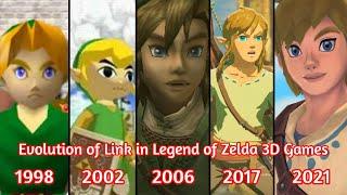 Evolution of Link in Legend of Zelda 3D Games (1998-2021)