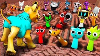 Can SPRUNKI ARMY find me in a MAZE?! (Gmod Sandbox)