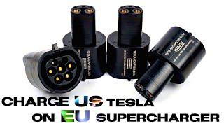 Tesla Adapter . Charge you'r US Tesla on EU Supercharger (EN) - TeslaAdapter.com