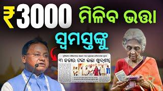 ଏଥର ସମସ୍ତଙ୍କୁ ୩୦୦୦ ଟଙ୍କା ଭତ୍ତା ମିଳିବ  |  Odisha latest news | Odia News 2025