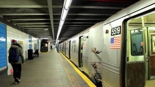 BMT Subway: MetroTech (Northbound) Bound R46 (R) Train at Bay Ridge Ave