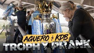 PREMIER LEAGUE TROPHY PRANK! | De Bruyne & Aguero Prank Man City Fans