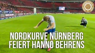 Nordkurve Nürnberg feiert Hanno Behrens im Hansa-Trikot (17.09.2021)