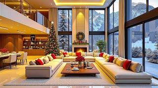 Soothing Jazz Harmony In A Cozy Living Room - Winter Jazz & Relaxing Fireplace Sound To Improve Mood