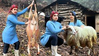 Epic Nomadic Recipes From IRAN : Cooking Super Giant Lamb Ribs with Rice in a Clay Oven