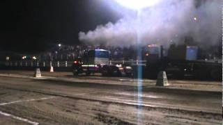 Nate August pulling his Kenworth at Lawarence County Fair