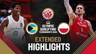 Bahamas  vs Poland  | Extended Highlights | FIBA OQT 2024 Spain