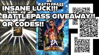 INSANE SEASON 11 LUCK!! BATTLEPASS GIVEAWAY AND QR CODES!!! WWE SUPERCARD