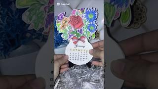 Diy Calendar  - Make Floral Calendar  #shorts #trending #diy #ideas #calender #craft #viral #fyp