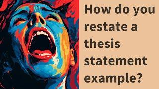 How do you restate a thesis statement example?