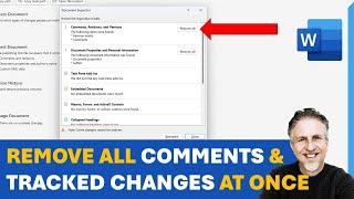 Remove All Tracked Changes & All Comments at Once in Microsoft Word