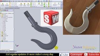 Crane Hook in SolidWorks - 2010  ( Design & Rendering )