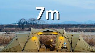 캠핑 브이로그️ NEW TENT 트로이아 갤리온으로 나왔더니 하필 돌풍부는 날..