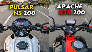 Pulsar NS 200 vs Apache RTR 200 4V Ride Experience - Which one is Best 200cc Bike?