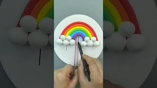 #rainbowcraft #clay #satisfying #art #rainbow #diy #clayartandcraftideas