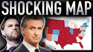 My SHOCKING 2028 Presidential Map | JD VANCE V. GAVIN NEWSOM
