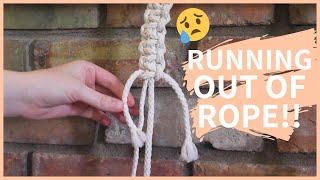 HOW TO ADD MACRAME CORD WHEN RUNNING OUT // Square Knot Addition