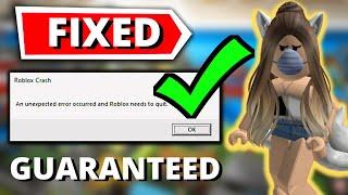 How To Fix An Unexpected Error Occurred and Roblox Needs To Quit - How To Fix Roblox Crash Error