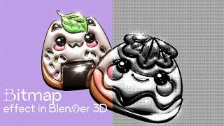 BLENDER 3D: BITMAP EFFECT IN BLENDER 3D COMPOSITING + FREE TEXTURE