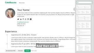 CakeResume Editor